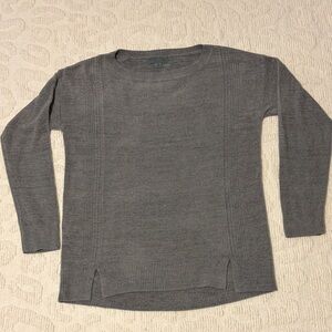 Barefoot Dreams Cozy Chic Lite Sweater with Split Hem Grey Size XS